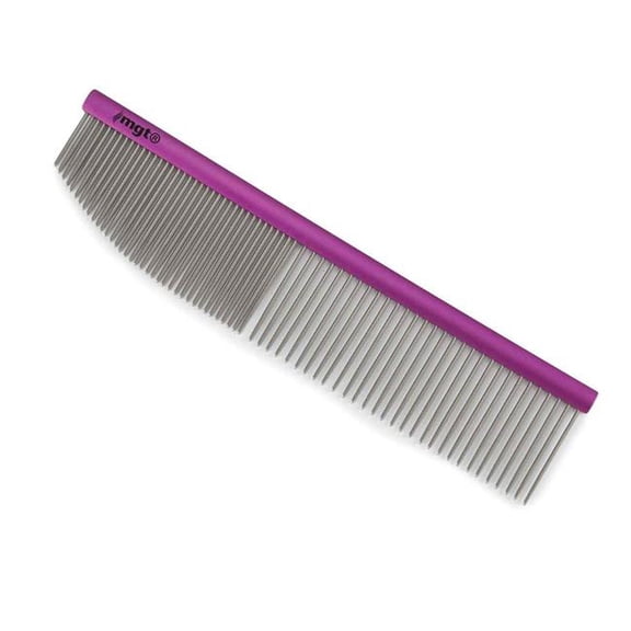 PetEdge TP3287 11 75 7.5 in. Master Grooming Tools Angled End Medium Coarse Combs