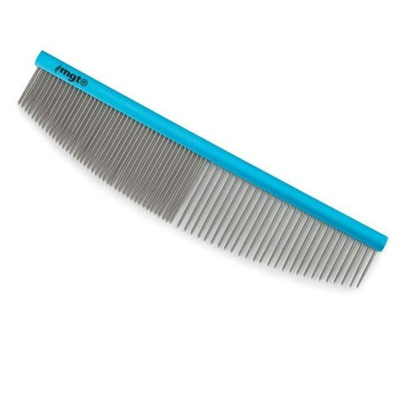 PetEdge TP3288 14 75 7.5 in. Master Grooming Tools Halfmoon Medium Coarse Combs