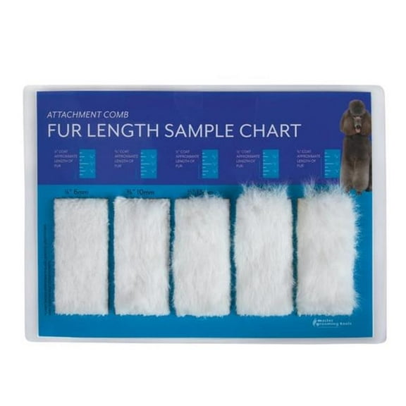 PetEdge TP8321 02 Master Grooming Tools Fur Length Chart for Attachment Combs