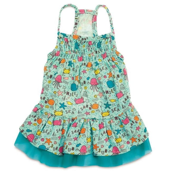 PetEdge UM4634 10 Zack & Zoey Sun & Sea UPF40 Dress for Dogs, Blue - Extra Small