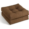 thumbnail image 1 of PetFurnish Set of 2 Tufted Patio Cushions, 4" Outdoor Seat Cushions, Waterproof & High Elasticity for Comfortable Sitting Experience, Square Chair Cushions for Indoor Outdoor Use, Brown, 1 of 10