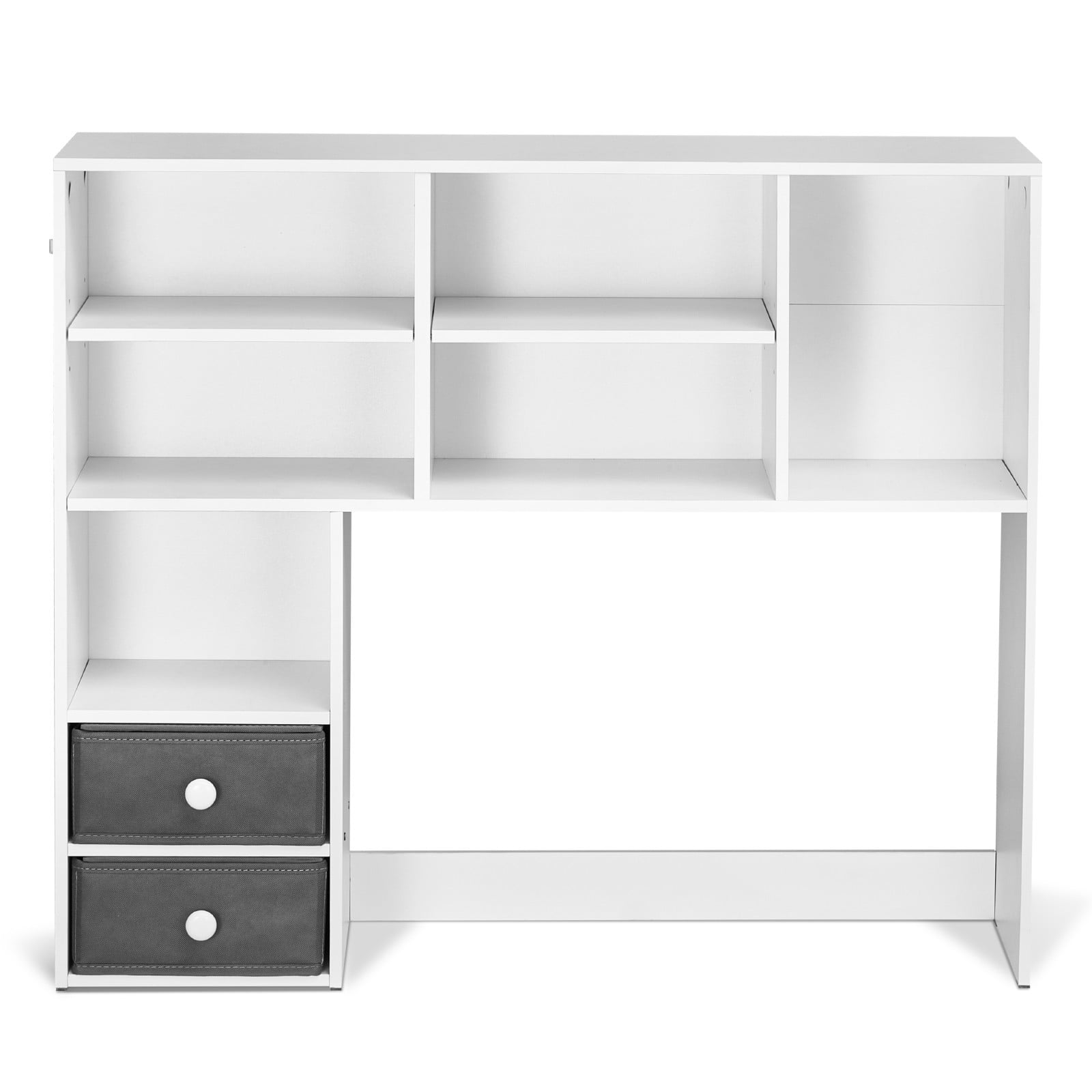 PetFurnishn 3-Tier White Desktop Bookshelf - Compact Desktop Storage ...