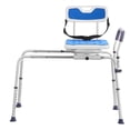 thumbnail image 1 of PetFurnishn 400LBS Sliding Tub Transfer Bench Bath Shower Chair - 360 Degree Swivel Seat, Adjustable Height Bath Safety Chair with Sliding Mechanism, Non-Slip Bath Bench for Elderly, 1 of 12