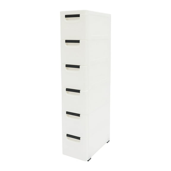 PetFurnishn 6 Drawers Cabinets Tall Thin Plastic Waterproof Drawer Storage Corner Cabinets