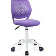 thumbnail image 1 of PetFurnishn Desk Chair for Teen, Kids Armless Swivel Small Cute Low-Back Mesh Office Chair Comfy with Adjustable Height, Lumbar Support, Ergonomic Computer Study Chair in Home Bedroom School, Purple, 1 of 8