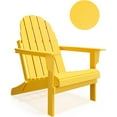 thumbnail image 1 of PetFurnishn Folding Adirondack Chair - Durable HDPE Poly Lumber All-Weather Resistant, Foldable Oversized Balcony Porch Patio Outdoor Chair for Lawn,Backyard, Deck, Garden,Camping -Yellow, 1 of 9