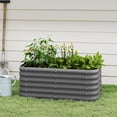 thumbnail image 1 of PetFurnishn Galvanized Raised Garden Bed, Outdoor Planter Bed, 4x2x1.5ft Metal Planter Box for Gardening and Planting,GD, 1 of 7