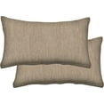 thumbnail image 1 of PetFurnishn Outdoor Lumbar Pillow 2-Pack, 22 x 12, Textured Solid Birch Tan Throw Pillows for Patio Furniture, 1 of 7