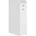 thumbnail image 1 of PetFurnishn Small Bathroom Storage Cabinet, Slim Organizer with Slide Out Drawers, Toilet Paper Holder, for Small Spaces, White, 1 of 7