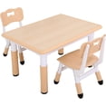 thumbnail image 1 of PetFurnishn Table and Chairs Set, Height Adjustable Study Table and Chairs, Arts & Crafts Table, Activity Table, Preschool Furniture, Maple Top With Natural Border, 1 of 8