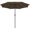 thumbnail image 1 of PetFurnishn10 FT Solar Patio Umbrella with 112 LED Light, Outdoor Umbrella with Tilt Adjustment, Crank System, 8 Metal Ribs & Vented Top, Deck Table Market Umbrella for Garden Pool Deck Yard, 1 of 9