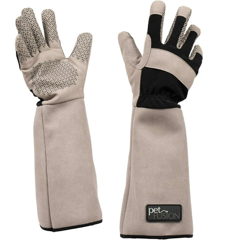 PetFusion Multipurpose Pet Grooming Gloves Great for Trips to Vet and Bathing Puncture Scratch Water Resistant