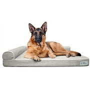 PetFusion BetterLounge Gray Dog Bed & Lounge, 44" L X 34" W