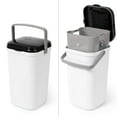 thumbnail image 1 of PetFusion PF-LC1A Portable Cat Litter Disposal (Locking Handle, Complimentary Litter Deodorizer & 10 Biodegradable/Compostable Waste Bags Incl.), White and Black, 1 of 8