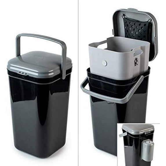 PetFusion Portable Outdoor Pet Waste Disposal. Innovative Dog Waste Station with Locking Handle, Universal Dog Poop Bag Holder, Complimentary Deodorizer & 5 Waste Bags Incl.