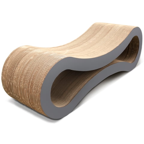 PetFusion Ultimate Cat Scratcher Pad Lounge & Bed For Cats, Reversible Infinity, Durable & Long Lasting, Gray