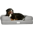 thumbnail image 1 of PetFusion Ultimate Dog Bed, Orthopedic Memory Foam, Medium Firmness Pillow, Waterproof Liner, YKK Zippers, Breathable 35% Cotton Cover, 1yr. Warranty,Slate Grey, X-Large (44x34"), 1 of 8