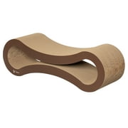 PetFusion Ultimate Reversible Infinity Cat Scratcher Lounge & Bed, Durable & Long Lasting, Brown