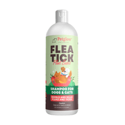 PetGlow Plant-Based Flea & Tick Shampoo for Dogs & Cats, Botanical Pet Wash with Cedarwood & Rosemary, Use for daily cleansing, Has No Parabens, Phthalates, Chlorides, 4Fl, Oz