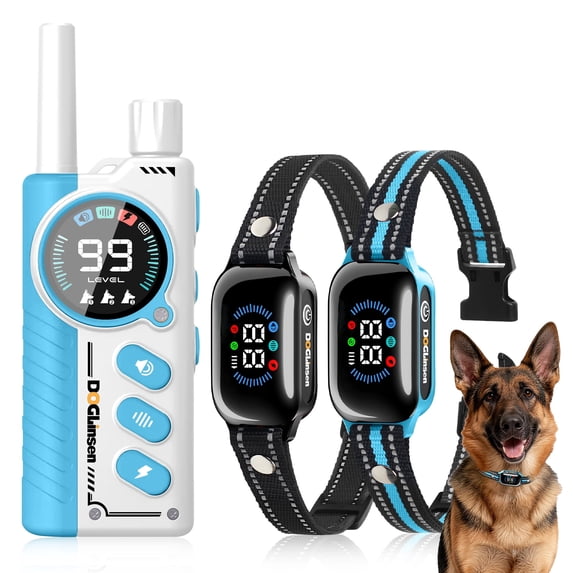 PetJoy 2 in 1 Dog Training Collar with Remote 2 Dogs,4 Modes Dog Shock Collar ,3300Ft Anti Bark Collar for Small Large Dogs,IPX7 Waterproof