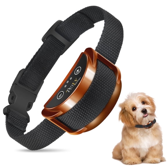 PetJoy Dog Bark Collar for Small Large Dogs 5-120 lbs, Anti Bark Collar with Beep and Shock,Dog Shock Collar with 5 Levels,Waterproof,Brown