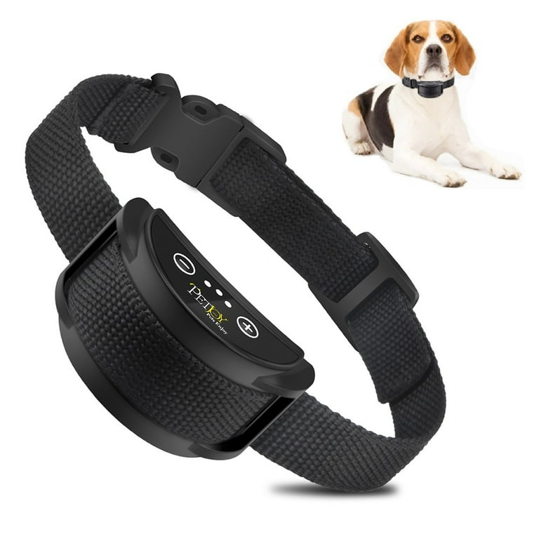 Petjoy PD 258S Rechargeable Waterproof Anti Bark Collar with Adjustable Sensitivity Black Size 31.20 19.20 5.50