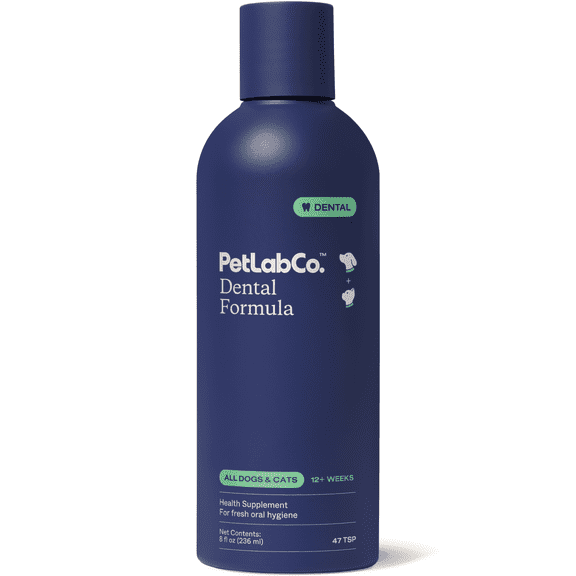 PetLab Co. Cat and Dog Dental Formula, Keep Dog Breath Fresh and Teeth Clean, Supports Gum Health - Water Additive Dental Care Targets Tartar - Packaging May Vary