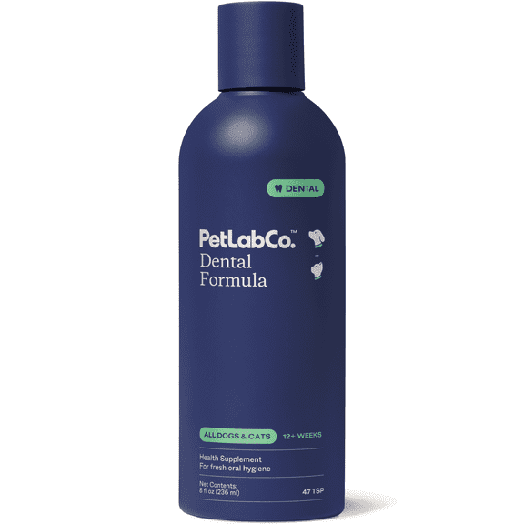 PetLab Co. Cat and Dog Dental Formula, Keep Dog Breath Fresh and Teeth Clean, Supports Gum Health - Water Additive Dental Care Targets Tartar - Packaging May Vary