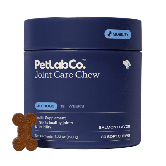 PetLab Co. Joint Care Chews - High Levels of Glucosamine - Green Lipped Mussels, Omega 3 - Dog Hip and Joint Supplement - Salmon Flavor