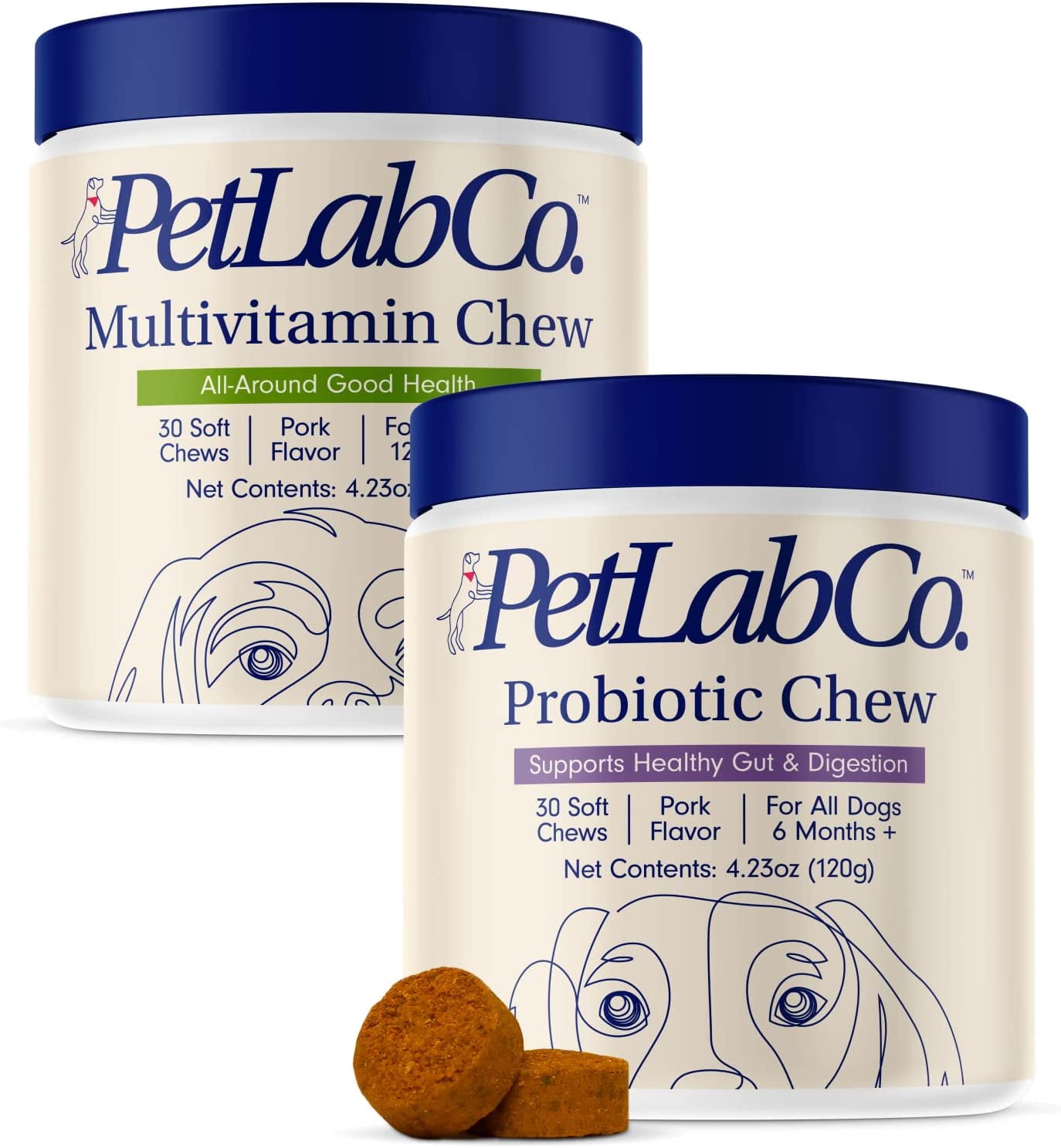 PetLab Co MultiVitamin & Dog Probiotic Bundle Chewable