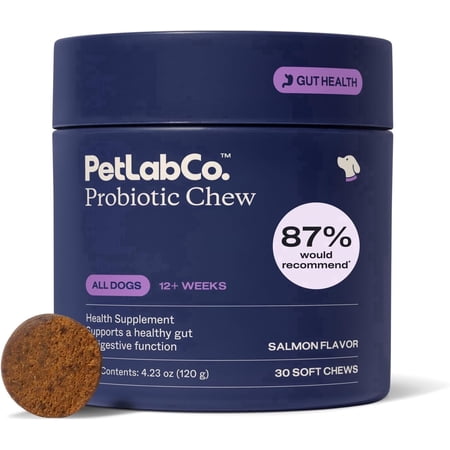 PetLab Co. Probiotics for Dogs, Clinically Tested Support for Gut Health, Diarrhea, Digestive Health & Seasonal Allergies - Salmon Flavor