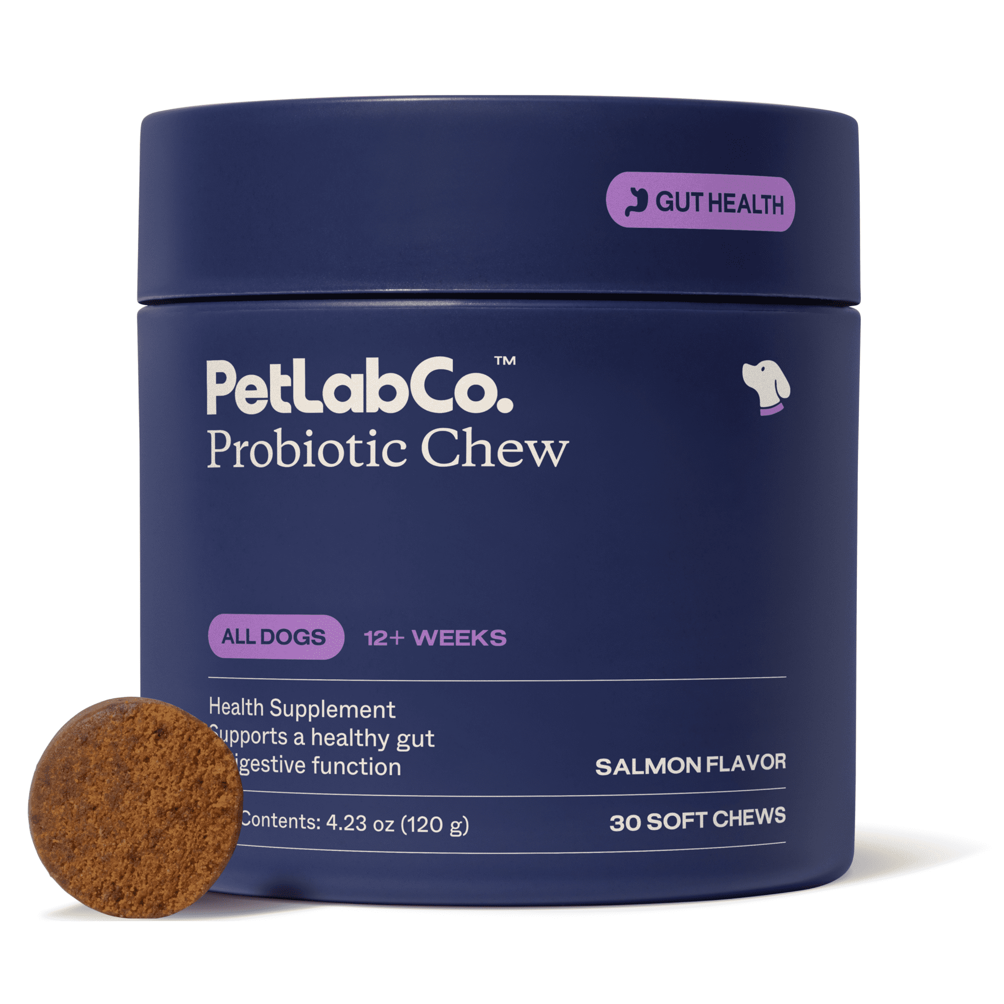 PetLab Co. Probiotics for Dogs, Clinically Tested Support for Gut Health, Diarrhea, Digestive Health & Seasonal Allergies - Salmon Flavor