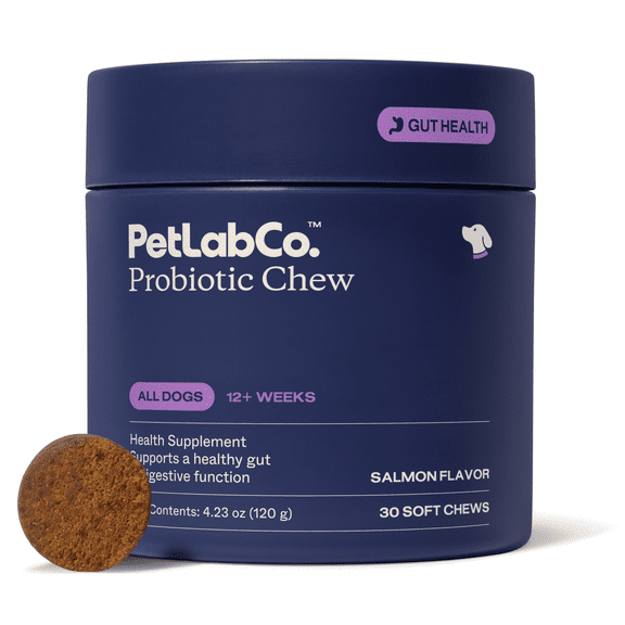 PetLab Co. Probiotics for Dogs, Clinically Tested Support for Gut Health, Diarrhea, Digestive Health & Seasonal Allergies - Salmon Flavor
