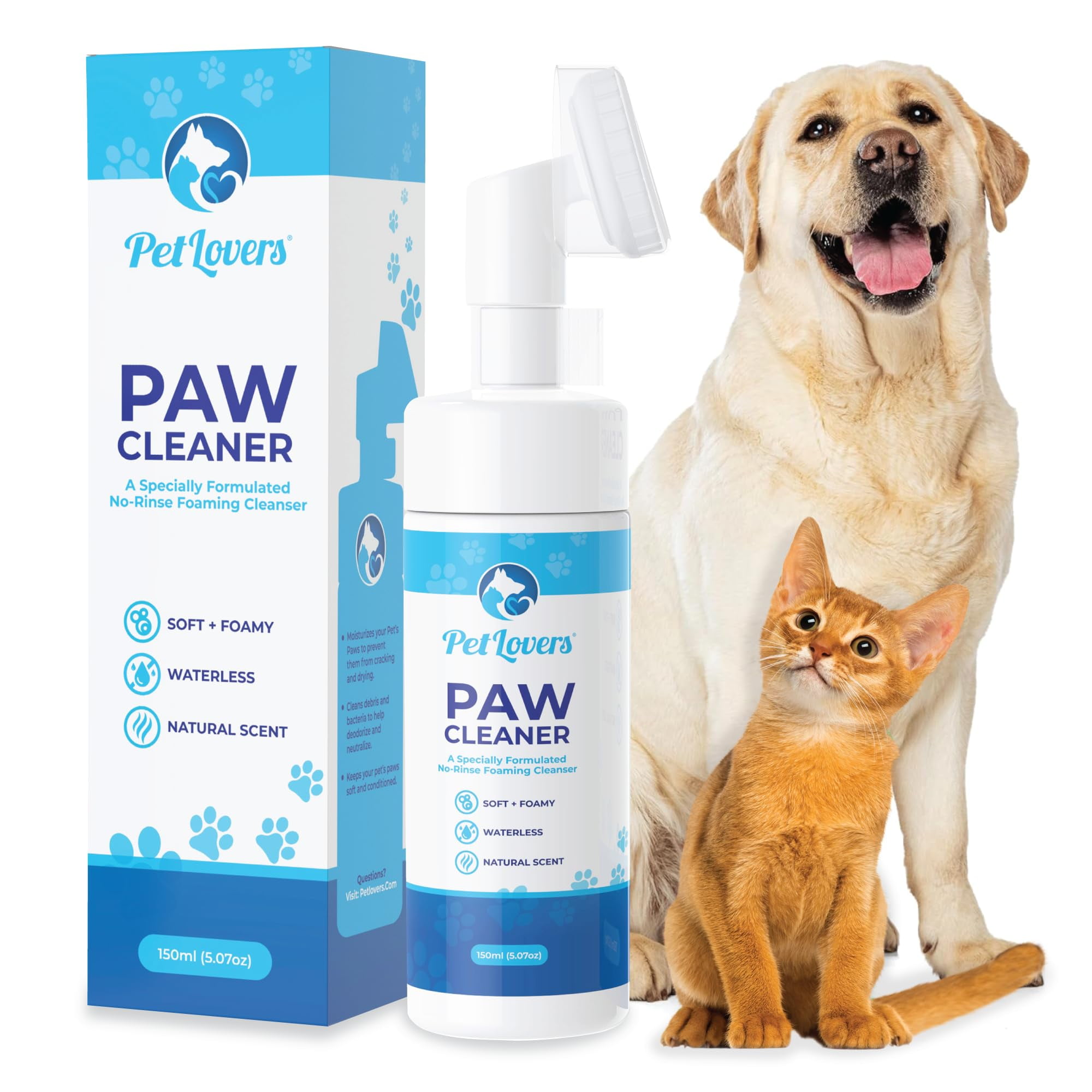 PETRIBE Dog Paw Cleaner, Portable Waterless Cleaning Shampoo For Dogs Foot Washing