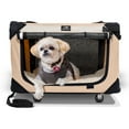 thumbnail image 1 of PetLuv Pull-Along Rolling Cat & Dog Carrier & Travel Crate on Wheels, Detachable, Soft Sided, Locking Zippers, Plush Bed, Privacy Windows, 1 of 10