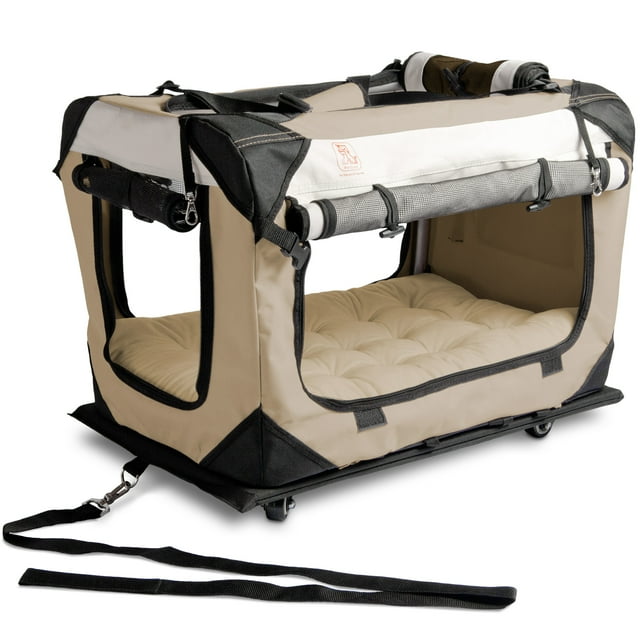 PetLuv PullAlong Rolling Cat & Dog Carrier & Travel Crate on Wheels