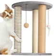 thumbnail image 1 of PETMAKER 19-Inch Cat Scratching Post Tower Scratch Pad - 3 Scratcher Posts and Perch, 1 of 7