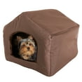 thumbnail image 1 of PETMAKER Indoor Cat House with Removable Cushion for Small Cats or Dogs up to 35lbs (Brown), 1 of 7