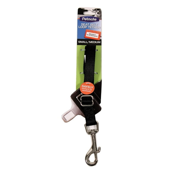 PetMate Pet Seat Tether, Black, Small/Medium