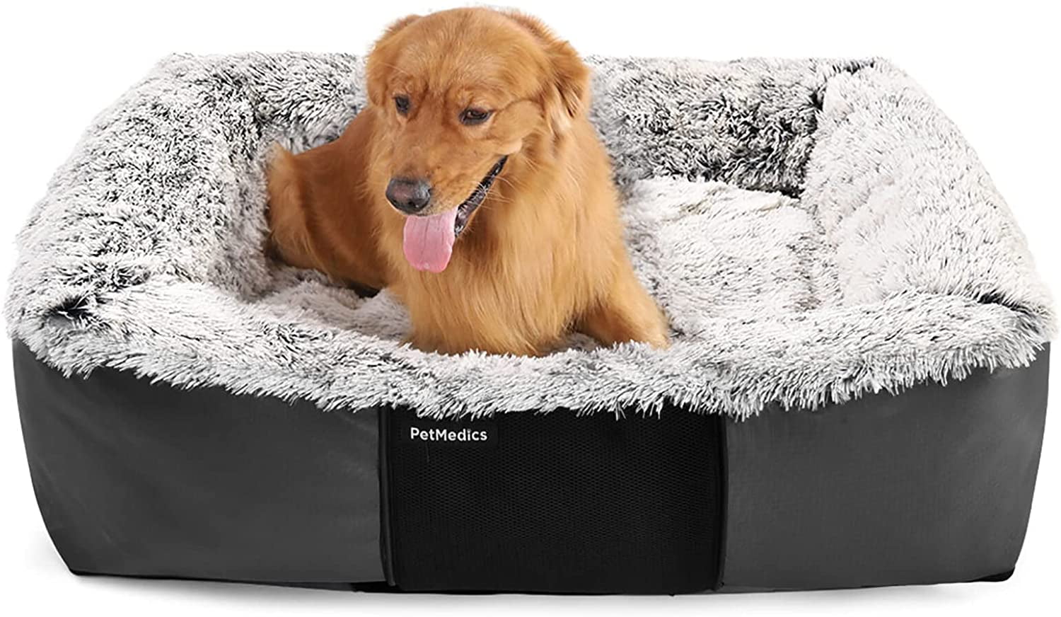 PetMedics 2 in 1 Calming, Orthopedic Warming & Cooling Washable Dog Bed Durable Chew, Scratch