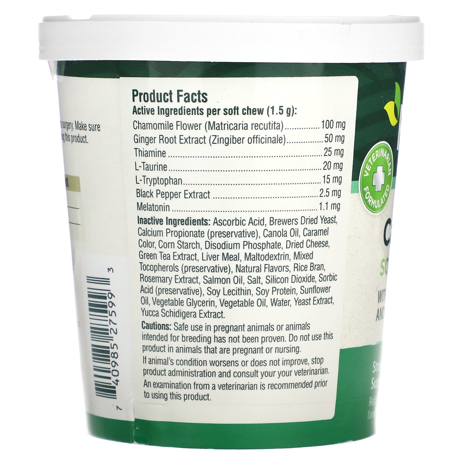 PetNC - Calming Aid Stress & Anxiety Support For Dogs Liver Flavor - 120 Soft Chews