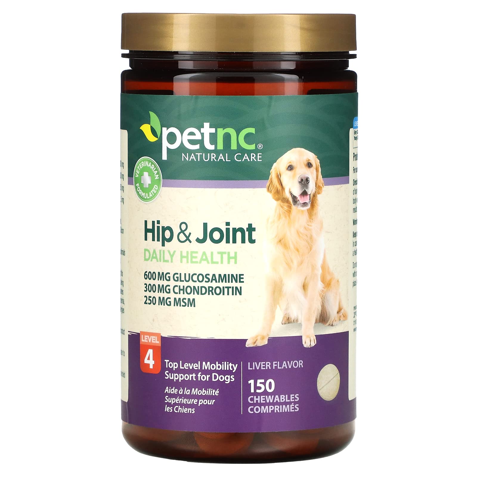 PetNC Natural Care Hip DHF10 and Joint Health Advanced Chewables for