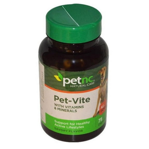 PetNC Natural Care Pet-Vite Dogs Chewables, Savory Flavor, 75 Chews
