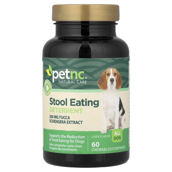 PetNC Natural Care Stool Eating Deterrent Chewables for Dogs, Liver Flavor 60 ea