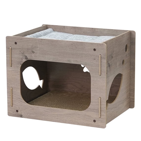 PetPals Contemporary Minimalist Design Cat House - 14"H, Replaceable, Medium, Jodie