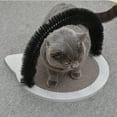 thumbnail image 1 of PetPals Nifty Grey Cat Brush, Grooming and cat massager with Scratching Pad, Size 14.5" x 14.5" x 14", 1 of 11