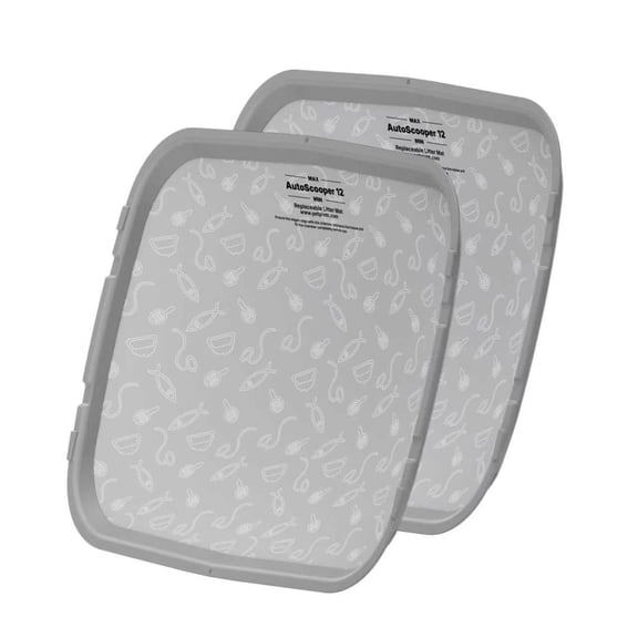 PetPivot AutoScooper 12 Litter Pad Replacement for Open Top Self Cleaning Cat Litter Box, Washable, Non-Slip, Waterproof, 2 Pack