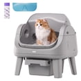 thumbnail image 1 of Self Cleaning Cat Litter Box, Automatic Litter Box with Open Top, Safety Sensors, Anti-Pinch Protection, Dark Grey, 1 of 9
