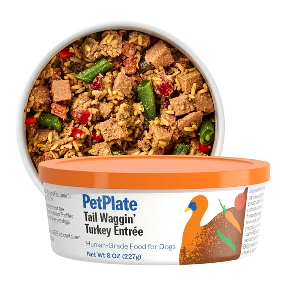PetPlate Human-Grade Turkey Entrée, Fresh Dog Food, All Life Stages, Frozen, 8oz