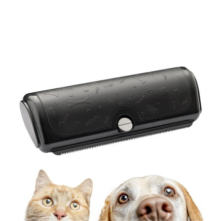 PetPog Deshedding Brush for Dogs & Cats – Easy Clean Black Grooming Tool for Shedding Control at Home